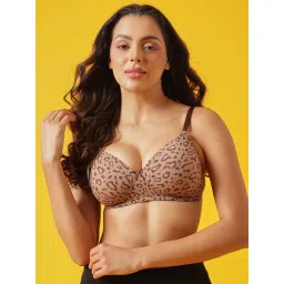 Clovia Printed Padded Non-Wire Full Coverage T-Shirt Bra image 1
