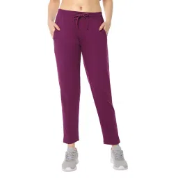 Amante Solid Mid Rise Full Length Elements Track Pants-image-52
