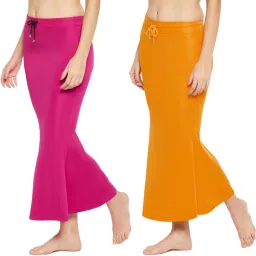 Secrets By ZeroKaata Women Solid Mermaid Fit Saree Petticoat - Multi-Color (Pack of 2)-image-12