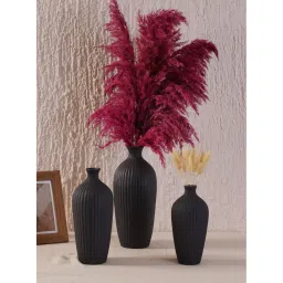 PUREZENTO Decorative Vases for Home Centre Table Flowers Pot Bedroom Side Corners (Pack of 3) image 1