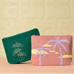 EcoRight Women Cosmetic Pouch (Pack of 2) Multi-Color-image-7