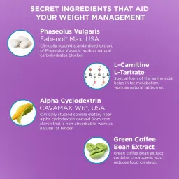 Healthyr-U Lean Shape | Supports Weight Management for Men & Women | Alpha Cyclodextrin, Phaseolus Vulgaris, L-Carnitine, Green Coffee Bean Extract | 60 Tablets (Pack of 1) image 5