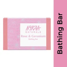 nykaa skin Nykaa Naturals Rose & Geranium Balancing Bathing Soap image 1
