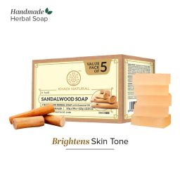 Khadi Natural Sandalwood Soap for Tan Removal, Acne and Rough Skin Pack of 5-picture-20