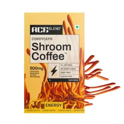 Ace Blend Cordyceps SHROOM COFFEE™ | Mushroom Coffee | KSM 66 Ashwagandha | L-Theanine | MCT | Immunity | Energy | 100% Arabica | Instant Black Coffee | Fasting Friendly | Cold/Hot Brew-image-1