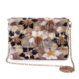The Purple Sack Floral Latkan Multi Clutch with Detachable Chain-image-33