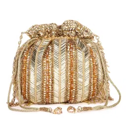 The Purple Sack Gold Sequins Potli Bag-image-87