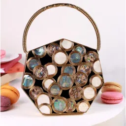 THE TAN CLAN Alira Brass Clutch With Handle-picture-11