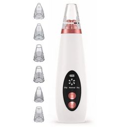 Signaxo Clear Rechargeable Vacuum Acne Pore Cleaner Blackhead Remover Dermasuction With 6 Nozzles-picture-3