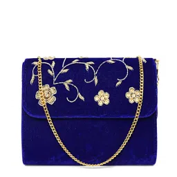 Tarini Nirula Chantilly Blue Clutch-image-0