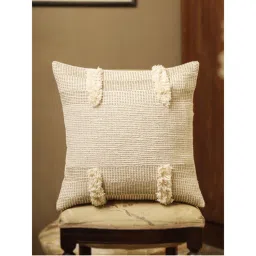 SAY Cream Geometric Cotton Cushion Cover-image-19