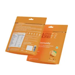 Nutriburst Triple Immunity Gummies with Vitamin C, Zinc and Amla extract No-Added Sugar Orange Flavor 100% Vegetarian image 4