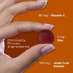 Nutriburst Triple Immunity Gummies with Vitamin C, Zinc and Amla extract No-Added Sugar Orange Flavor 100% Vegetarian image 5