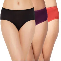 Clovia 3 Modal Mid Waist Solid Hipster Panty- Everyday Comfortable Fit (Pack Of 3) image 1
