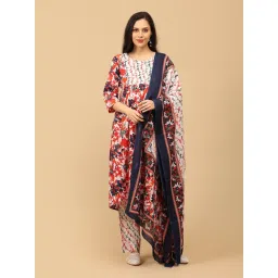 The Mom Store Bloom Popper Maternity & Nursing Kurta & Pant With Dupatta image 1
