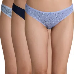 Nykd by Nykaa Low Rise Bikini Panty with Outer Elastic-NYP030 - Assortment 7 (Pack of 3) image 1