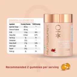 Nutriburst Apple Cider Gummies For Healthy Metabolism Chromium Picolinate Vitamin B6 Gummies Immune Support & Natural Detox Energize with Apple's Metabolic Magic image 3