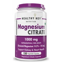 HealthyHey Nutrition Magnesium Citrate - 1000 mg - 120 Vegetabel Capsules-image-0