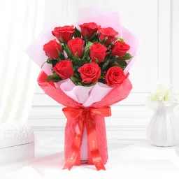 Enigmatic 12 Red Roses Bouquet image 2