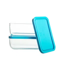 Bormioli Rocco Frigoverre Blue Lid Rectangle Container Set of 2 image 2