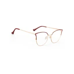 ROYAL SON Cat Eye Maroon Gold Blue Light Blocking Computer Glasses Eyeglasses Women- SF0084-C3 (46) image 2