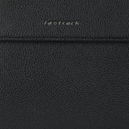 fastrack accessories Fastrack Black Solid Pebbled Slingbag with Detachable Strap image 2