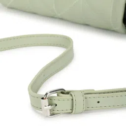 fastrack accessories Fastrack Green Textured Cloud Quilt Sling Bag image 2