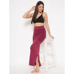 Clovia Saree Shapewear With Drawstring In Maroon image 2