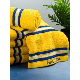 nautica accessories Nautica Super Soft Zero Twist 100% Cotton Towel -6Pc Hand Towel Cube-Yellow image 2