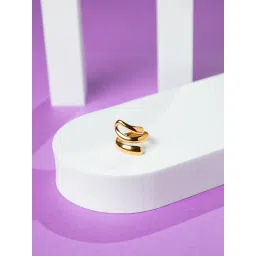 Niscka 24K Gold Plated Snake Design Ring image 2