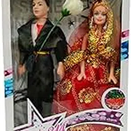 RISHI QUALITY Beautiful Bride Groom Doll Set Toy for Girl. Doll with Accessoires for Playing. Birthday Return, Wedding, Diwali Gift. (Bride Groom Doll)-picture-28