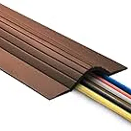 UT Wire 5'Cable Blanket High Capacity Low Profile Cord Cover and Protector, Brown-picture-45