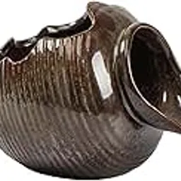 MYADDICTION Waterfall Water Fountain Jar Clay Pot for Home Office Flowing Water Ornament Brown-picture-32