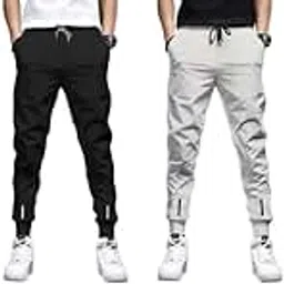 RIKSAW Track Pants for Mens || Joggers for Mens || Men's Sports Regular Fit Polyester Track Pant with Two Side Zipper Pockets-picture-13