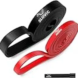 SLOVIC Resistance Bands for Men and Women | Resistance Band Set & Exercise Bands for Workout | Resistance Band for Pull Up | Gym Equipment for Home Workout| Natural and Unbreakable Rubber Set of 2-picture-36