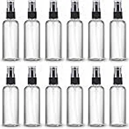 Avance Spray Bottles 100ml Clear Empty Fine Mist Plastic Mini Travel Bottle Set, Small Refillable Liquid Containers (100ml Pack of 12)-image-53