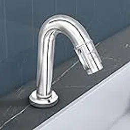 Plantex Pure Brass Mouth-Flow Swan Neck Pillar Cock Water Tap/Tabletop Basin Tap with Teflon Tape/7 Year Warranty (MAG-1203-Chrome)-picture-12