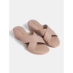 Lemon & Pepper Nude Wedge Heels image 2