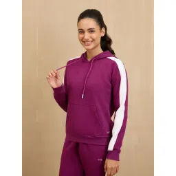 NYKD By Nykaa Cozy Fleece Hoodie Sweatshirt -NYLE702-Maroon image 2