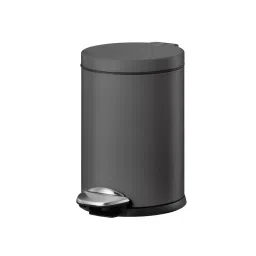 OBSESSIONS Stainless Steel Step Dustbin with Liner, 3 Litres, Titanium Grey image 2
