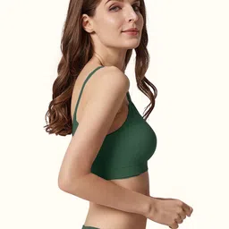 PIBU Pack Of 2 Non Padded Cotton Bra With Brief image 4