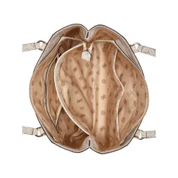 guess fashion Guess Cream Monogram Daryna Elite Tote Bag image 2