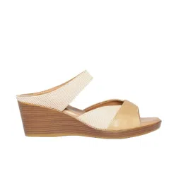 Monrow Georgette Beige Wedge Heels image 3