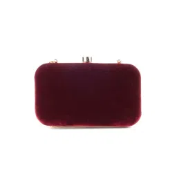 Odette Maroon Embellished Sassy Clutch image 2