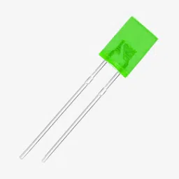 5mm Rectangle 2-Pin Through-Hole Flat Top Diffused LED - Green-picture-32