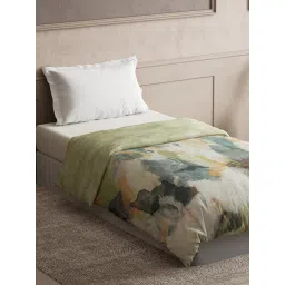 Ddecor Live Beautiful Ddecor 300 GSM Abstract, 145 TC, Single Reversible Winter Quilt Green (Single) image 2