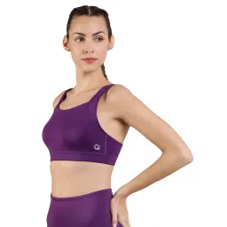 Amante Purple Padded Non-Wired Full Coverage High Impact Energize Active Sports Bra image 2