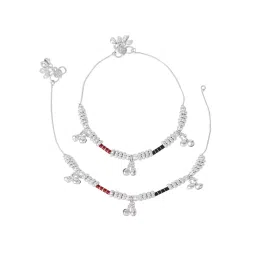 Estele Rhodium Plated Gehena Anklets image 2