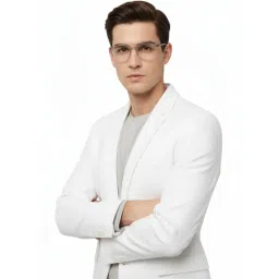 HASHTAG EYEWEAR Unisex Idefend Clear Lens Round Full Rim Eyeglass-Nekcc-1160092-L.Gry-Wht (49) image 2