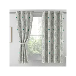 Swayam 80% Blackout Eyelet Hanging Window Curtain (5 Feet) (Pack of 2) image 2